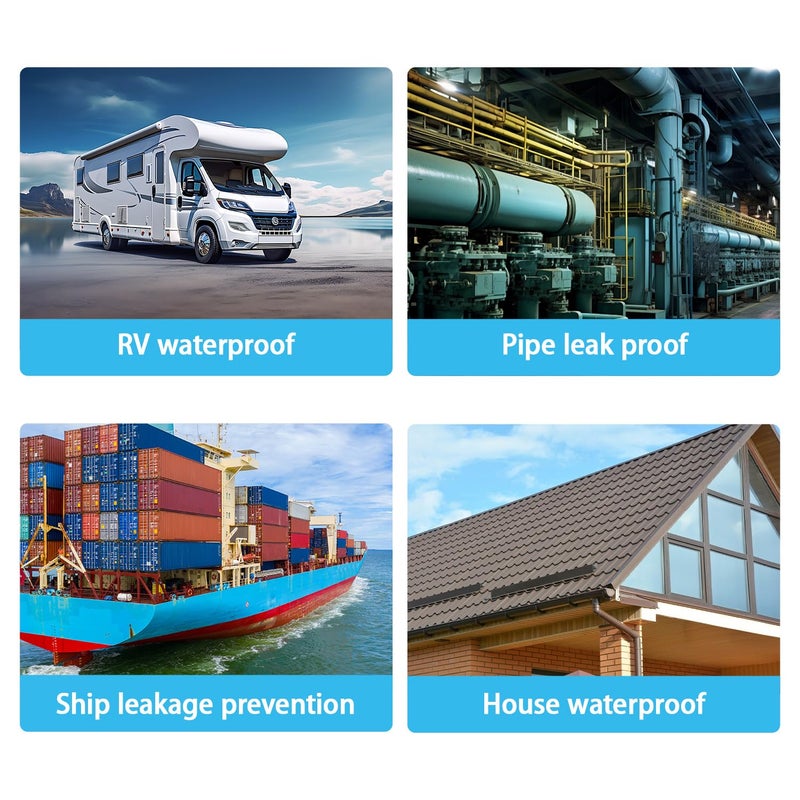 STIKBOND شريط مانع تسرب RV أسود 6" × 50 قدم، 1 عبوة، شريط سقف تجاري مقاوم للماء للجدران، الأجهزة، إصلاحات المركبات، ومقاوم للعوامل الجوية - Image 5